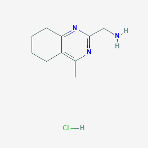 molecular formula C10H16ClN3 B3185673 (4-Methyl-5,6,7,8-tetrahydroquinazolin-2-yl)methanamine hydrochloride CAS No. 1188263-46-8