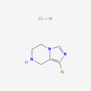 molecular formula C6H9BrClN3 B3185681 1-Bromo-5,6,7,8-tetrahydroimidazo[1,5-a]pyrazine hydrochloride CAS No. 1188264-68-7
