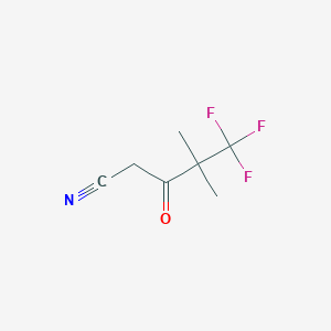 molecular formula C7H8F3NO B3185683 5,5,5-三氟-4,4-二甲基-3-氧代戊腈 CAS No. 1188911-73-0