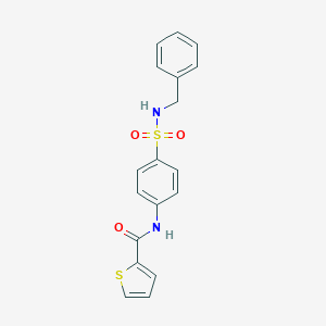 molecular formula C18H16N2O3S2 B318569 N-[4-(benzylsulfamoyl)phenyl]thiophene-2-carboxamide 