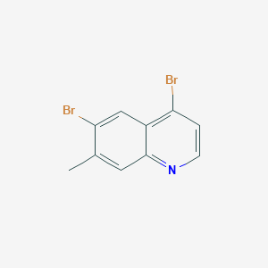 molecular formula C10H7Br2N B3185697 4,6-Dibromo-7-methylquinoline CAS No. 1189105-55-2