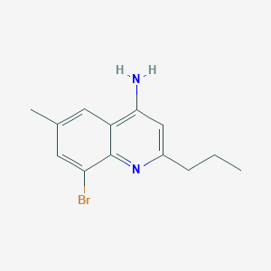 molecular formula C13H15BrN2 B3185700 8-Bromo-6-methyl-2-propylquinolin-4-amine CAS No. 1189105-58-5