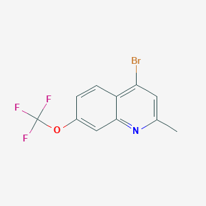 molecular formula C11H7BrF3NO B3185714 4-Bromo-2-methyl-7-trifluoromethoxyquinoline CAS No. 1189105-69-8