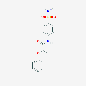 molecular formula C18H22N2O4S B318572 N-[4-(dimethylsulfamoyl)phenyl]-2-(4-methylphenoxy)propanamide 