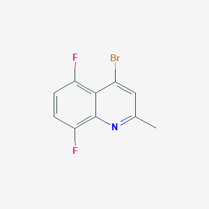 molecular formula C10H6BrF2N B3185722 4-Bromo-5,8-difluoro-2-methylquinoline CAS No. 1189105-80-3