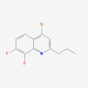 molecular formula C12H10BrF2N B3185723 4-Bromo-7,8-difluoro-2-propylquinoline CAS No. 1189105-91-6