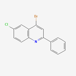 molecular formula C15H9BrClN B3185727 4-Bromo-6-chloro-2-phenylquinoline CAS No. 1189105-92-7