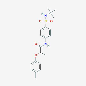 molecular formula C20H26N2O4S B318573 N-[4-(tert-butylsulfamoyl)phenyl]-2-(4-methylphenoxy)propanamide 