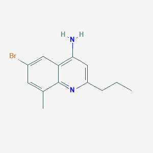 molecular formula C13H15BrN2 B3185735 6-Bromo-8-methyl-2-propylquinolin-4-amine CAS No. 1189105-94-9