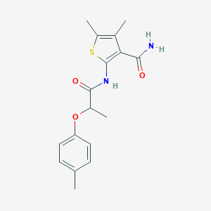 4,5-Dimethyl-2-{[2-(4-methylphenoxy)propanoyl]amino}-3-thiophenecarboxamide