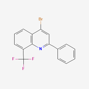 molecular formula C16H9BrF3N B3185741 4-Bromo-2-phenyl-8-(trifluoromethyl)quinoline CAS No. 1189105-98-3