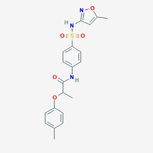 molecular formula C20H21N3O5S B318575 N-(4-{[(5-methyl-3-isoxazolyl)amino]sulfonyl}phenyl)-2-(4-methylphenoxy)propanamide 
