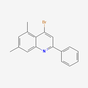 molecular formula C17H14BrN B3185755 4-Bromo-5,7-dimethyl-2-phenylquinoline CAS No. 1189106-01-1