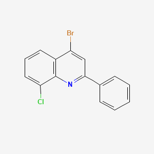 molecular formula C15H9BrClN B3185756 4-Bromo-8-chloro-2-phenylquinoline CAS No. 1189106-06-6