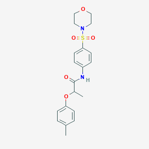 molecular formula C20H24N2O5S B318576 2-(4-methylphenoxy)-N-[4-(4-morpholinylsulfonyl)phenyl]propanamide 