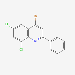 molecular formula C15H8BrCl2N B3185760 4-Bromo-6,8-dichloro-2-phenylquinoline CAS No. 1189106-07-7