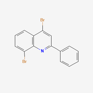 molecular formula C15H9Br2N B3185767 4,8-Dibromo-2-phenylquinoline CAS No. 1189106-08-8