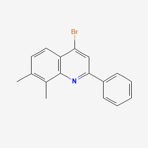molecular formula C17H14BrN B3185792 4-Bromo-7,8-dimethyl-2-phenylquinoline CAS No. 1189106-18-0