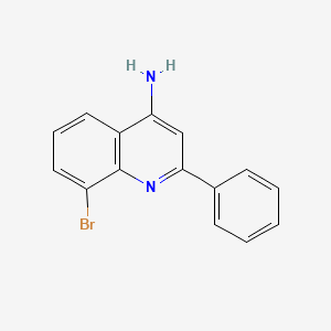 molecular formula C15H11BrN2 B3185794 8-Bromo-2-phenylquinolin-4-amine CAS No. 1189106-19-1