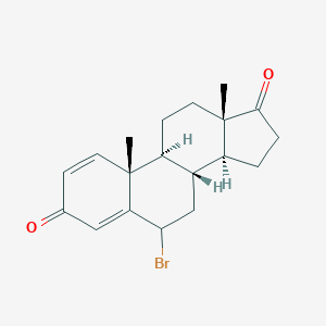 molecular formula C19H23BrO2 B031858 (8R,9S,10R,13S,14S)-6-bromo-10,13-dimethyl-7,8,9,11,12,14,15,16-octahydro-6H-cyclopenta[a]phenanthrene-3,17-dione CAS No. 94534-87-9