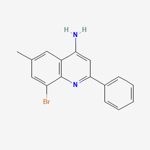 molecular formula C16H13BrN2 B3185831 8-Bromo-6-methyl-2-phenylquinolin-4-amine CAS No. 1189106-56-6