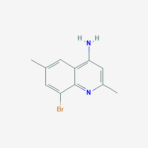 molecular formula C11H11BrN2 B3185847 8-Bromo-2,6-dimethylquinolin-4-amine CAS No. 1189106-70-4