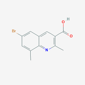 molecular formula C12H10BrNO2 B3185860 6-Bromo-2,8-dimethylquinoline-3-carboxylic acid CAS No. 1189106-75-9