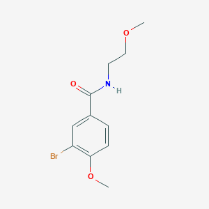 molecular formula C11H14BrNO3 B318588 3-bromo-4-methoxy-N-(2-methoxyethyl)benzamide 