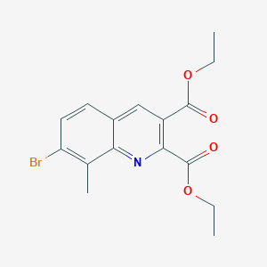 molecular formula C16H16BrNO4 B3185885 7-Bromo-8-methylquinoline-2,3-dicarboxylic acid diethyl ester CAS No. 1189106-88-4