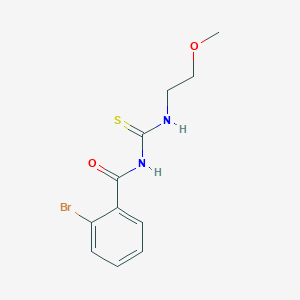molecular formula C11H13BrN2O2S B318590 2-bromo-N-[(2-methoxyethyl)carbamothioyl]benzamide 
