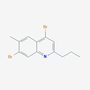 molecular formula C13H13Br2N B3185904 4,7-Dibromo-6-methyl-2-propylquinoline CAS No. 1189106-95-3