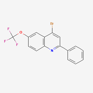 molecular formula C16H9BrF3NO B3185905 4-Bromo-2-phenyl-6-trifluoromethoxyquinoline CAS No. 1189106-96-4