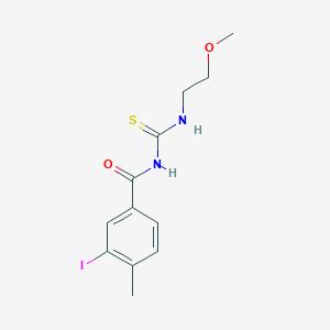 molecular formula C12H15IN2O2S B318591 3-iodo-N-[(2-methoxyethyl)carbamothioyl]-4-methylbenzamide 