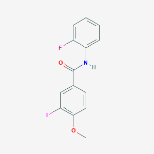 molecular formula C14H11FINO2 B318592 N-(2-fluorophenyl)-3-iodo-4-methoxybenzamide 