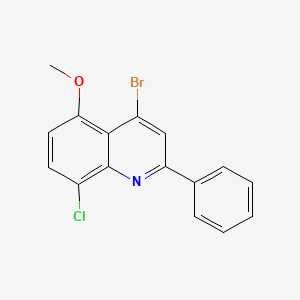 molecular formula C16H11BrClNO B3185928 4-Bromo-8-chloro-5-methoxy-2-phenylquinoline CAS No. 1189107-06-9