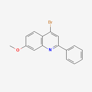 molecular formula C16H12BrNO B3185931 4-Bromo-7-methoxy-2-phenylquinoline CAS No. 1189107-07-0
