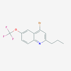 molecular formula C13H11BrF3NO B3185932 4-Bromo-2-propyl-6-trifluoromethoxyquinoline CAS No. 1189107-10-5