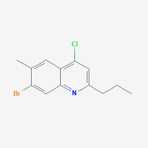 molecular formula C13H13BrClN B3185933 7-Bromo-4-chloro-6-methyl-2-propylquinoline CAS No. 1189107-12-7