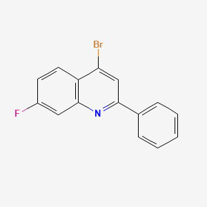 molecular formula C15H9BrFN B3185939 4-Bromo-7-fluoro-2-phenylquinoline CAS No. 1189107-13-8