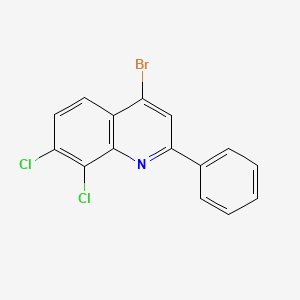 molecular formula C15H8BrCl2N B3185946 4-Bromo-7,8-dichloro-2-phenylquinoline CAS No. 1189107-14-9