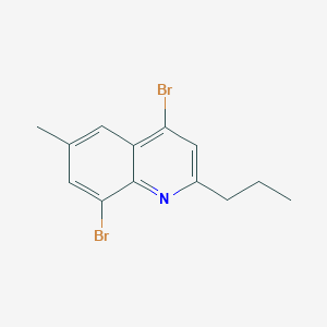 molecular formula C13H13Br2N B3185951 4,8-Dibromo-6-methyl-2-propylquinoline CAS No. 1189107-16-1