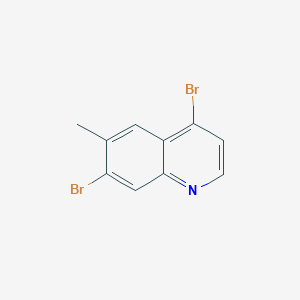 molecular formula C10H7Br2N B3185953 4,7-Dibromo-6-methylquinoline CAS No. 1189107-21-8