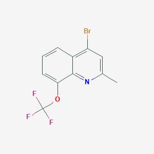 molecular formula C11H7BrF3NO B3185966 4-Bromo-2-methyl-8-(trifluoromethoxy)quinoline CAS No. 1189107-44-5