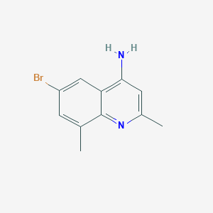 molecular formula C11H11BrN2 B3185967 6-Bromo-2,8-dimethylquinolin-4-amine CAS No. 1189107-50-3