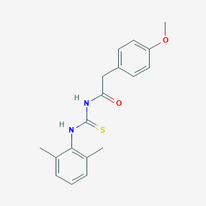 molecular formula C18H20N2O2S B318599 N-[(2,6-dimethylphenyl)carbamothioyl]-2-(4-methoxyphenyl)acetamide 