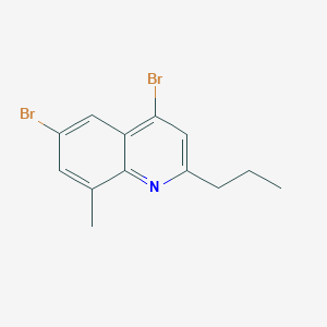 molecular formula C13H13Br2N B3185992 4,6-Dibromo-8-methyl-2-propylquinoline CAS No. 1189107-58-1