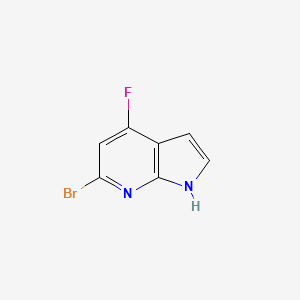 molecular formula C7H4BrFN2 B3186021 6-bromo-4-fluoro-1H-pyrrolo[2,3-b]pyridine CAS No. 1190321-36-8