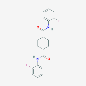 molecular formula C20H20F2N2O2 B318603 N,N'-bis(2-fluorophenyl)cyclohexane-1,4-dicarboxamide 