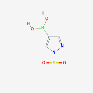 molecular formula C4H7BN2O4S B3186084 [1-(Methylsulfonyl)-4-pyrazolyl]boronic Acid CAS No. 1201643-87-9