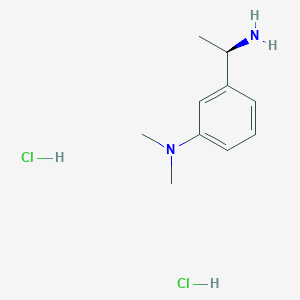 molecular formula C10H18Cl2N2 B3186106 (R)-3-(1-Aminoethyl)-N,N-dimethylaniline dihydrochloride CAS No. 1207717-73-4